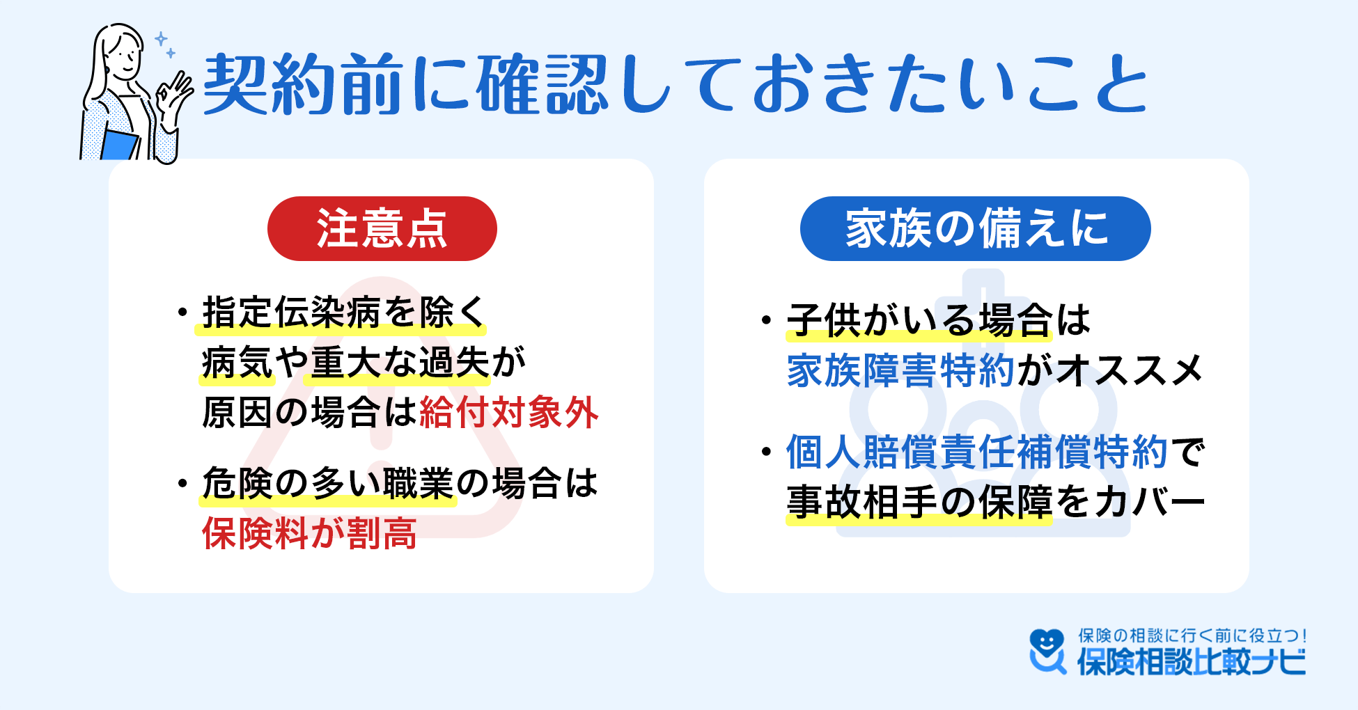 契約前に確認しておきたいこと